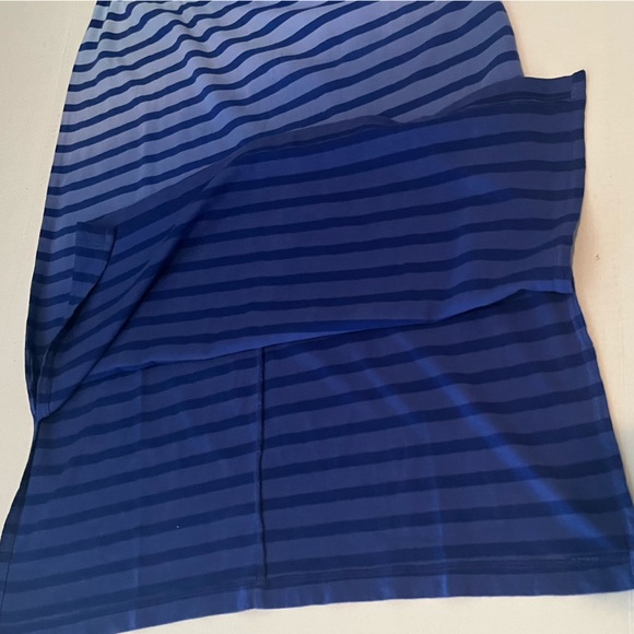 J Crew Midi T Shirt Dress In Dip Dyed Stripe - Picture 7 of 8